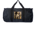 Wolf fur&nbsp;, a Black Camo Day Tripper Duffel Bag (back-view)