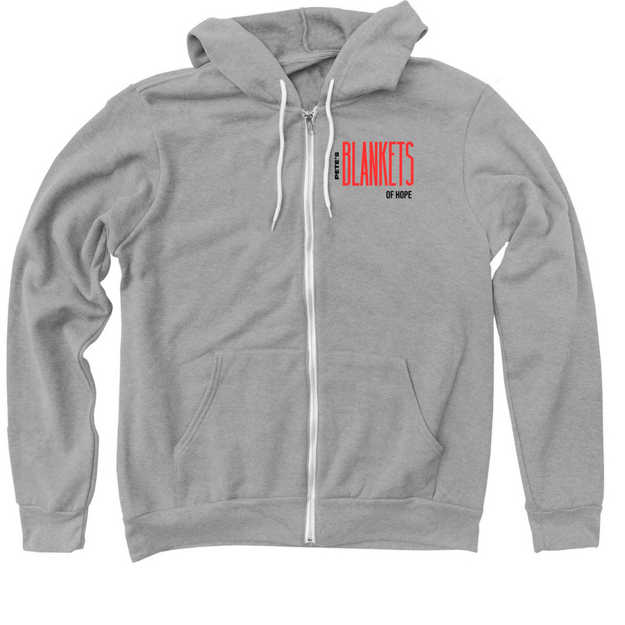 No Sweat., a Athletic Heather Zip Up Hoodie
