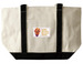 GRRA Tote Bags, a Natural/Black Large Two-Tone Canvas Tote Bag