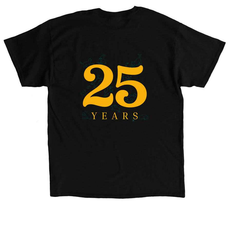 SVACA 25 Year Anniversary Merch, a Black Classic Unisex Tee (back-view)