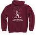 Adult Hoodie, a Maroon Pullover Hoodie (back-view)