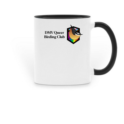 DMV Queer Birding Club Mugs, a Black Two-Tone Ceramic Mug