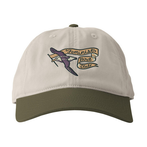 Feminist Bird Club Albatross Hat, a Oyster/ Jungle Eco Baseball Cap