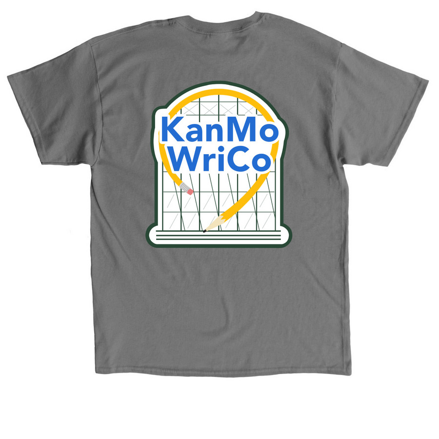 Mascot and Logo, a Charcoal Classic Unisex Tee (back-view)