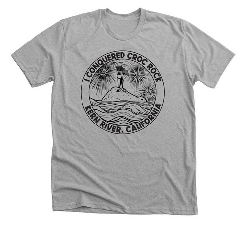 I Conquered Croc Rock, a Athletic Heather Premium Unisex Tee