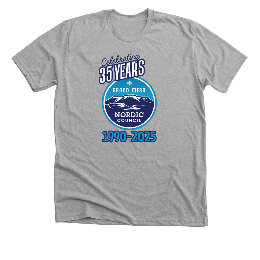35th Anniversary Commemorative Apparel, a Athletic Heather Premium Unisex Tee