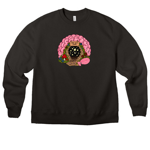 enter the cave, a Black Premium Heavyweight Crewneck Sweatshirt