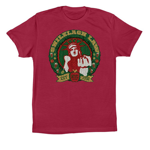 SLNY UGLY XMAS TEE, a Cardinal Premium Cotton Tee