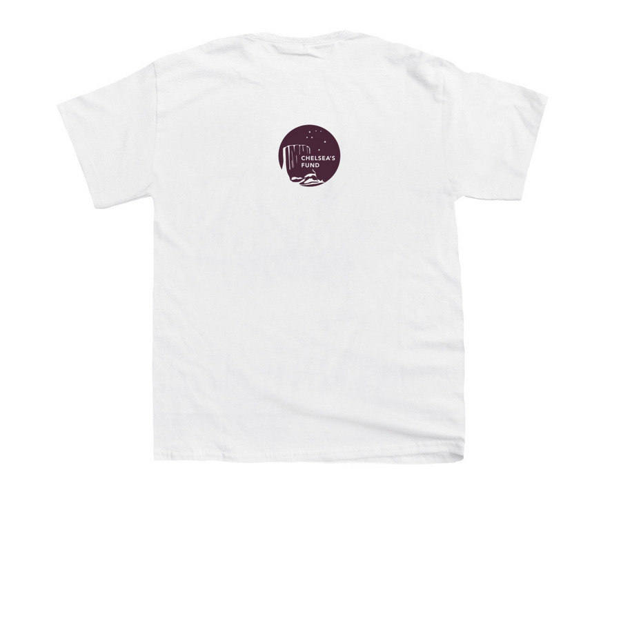 Bans Off Bucking Horse Tee, a White Youth Unisex Tee (back-view)