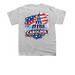 Splatter Logo, a Sport Grey Youth Unisex Tee (back-view)