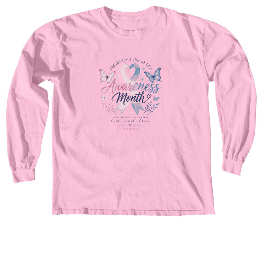 October Awareness Shirts Batch 23, a Blossom Comfort Colors Long Sleeve Tee