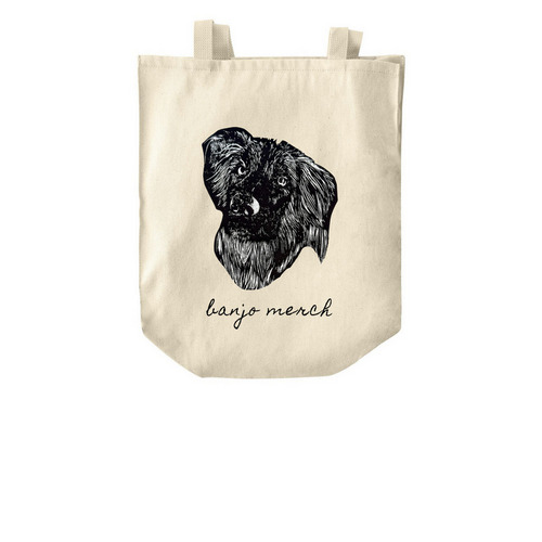 The Banjo Project, a Natural Over-the-Shoulder Shopping Tote Bag