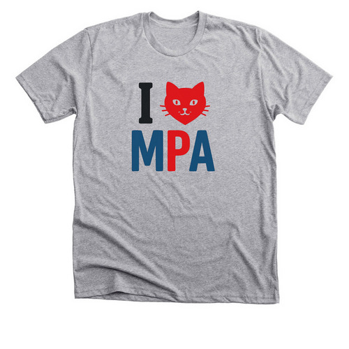 I LOVE MPA, a Athletic Heather Premium Unisex Tee