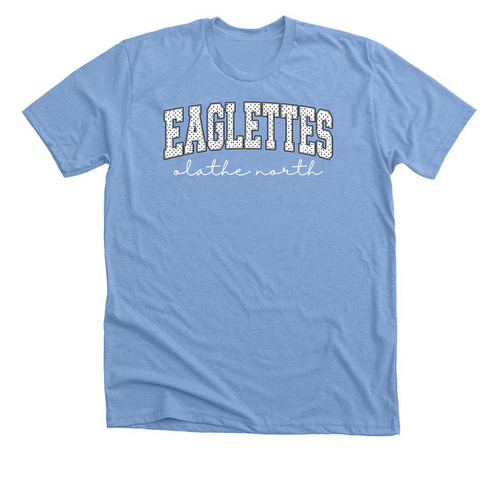 Eaglettes Polka Dot, a Heather Carolina Blue Premium Unisex Tee