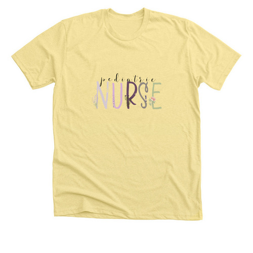 Pediatric Nurse, a Heather Yellow Gold Premium Unisex Tee