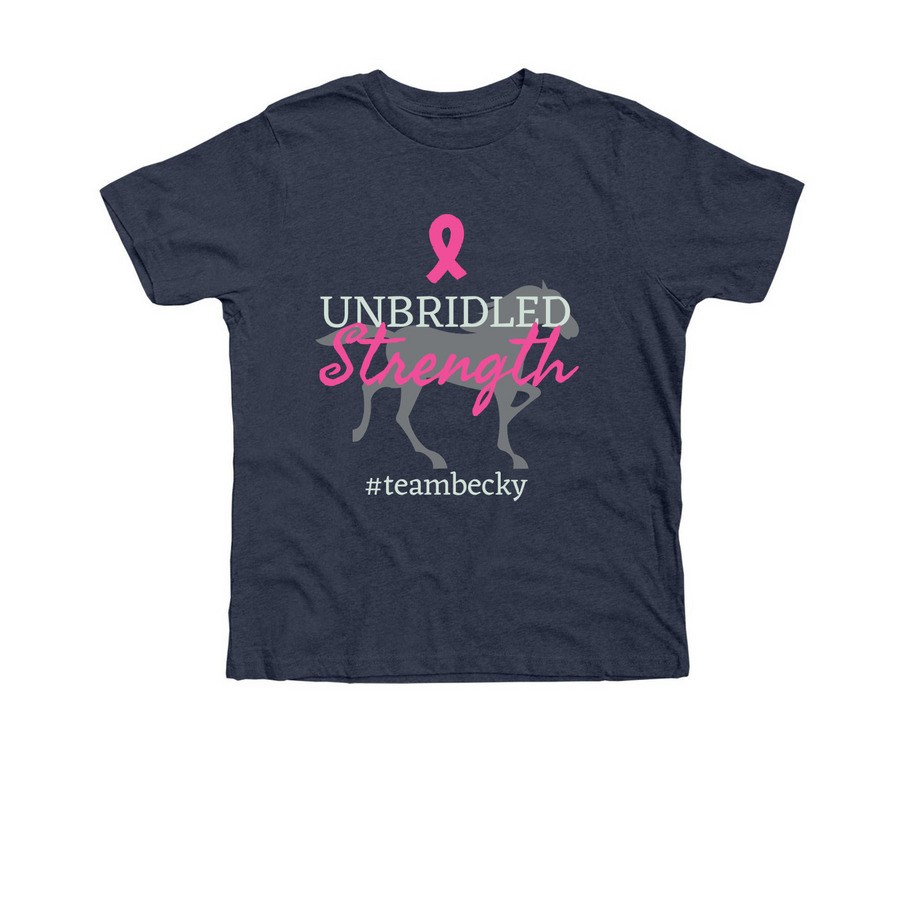 Unbridled Support for Becky Wait, a Heather Midnight Navy Premium Youth Tee