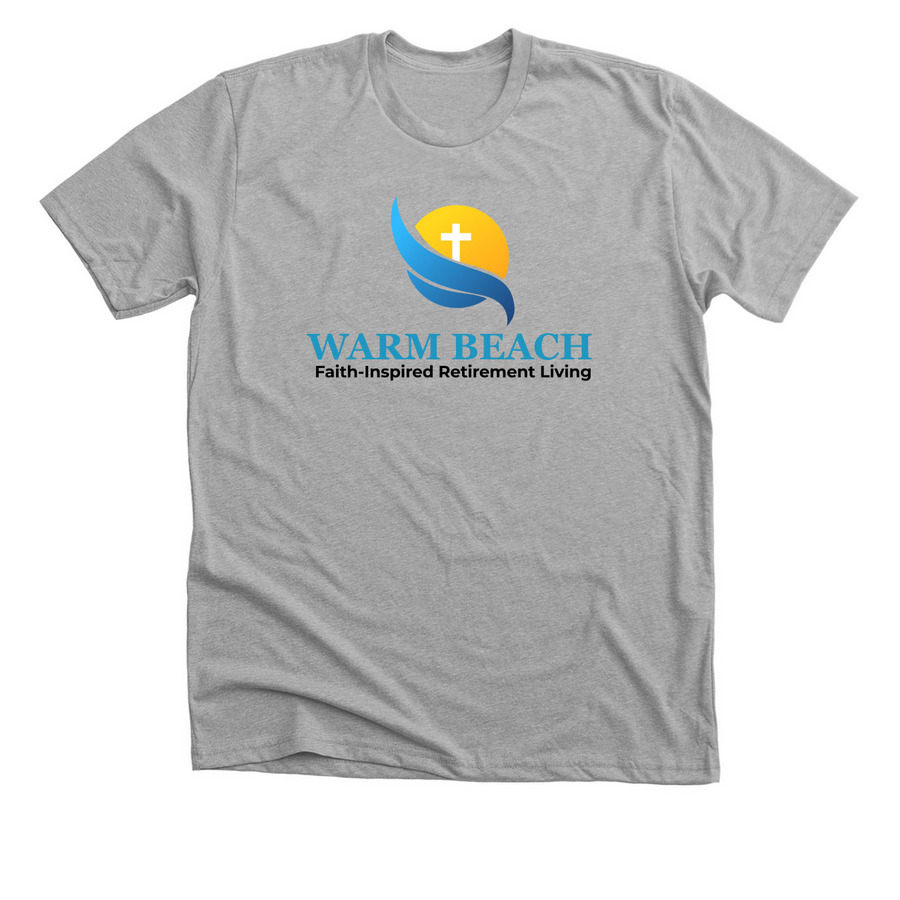 Warm Beach Logo Collection, a Athletic Heather Premium Unisex Tee
