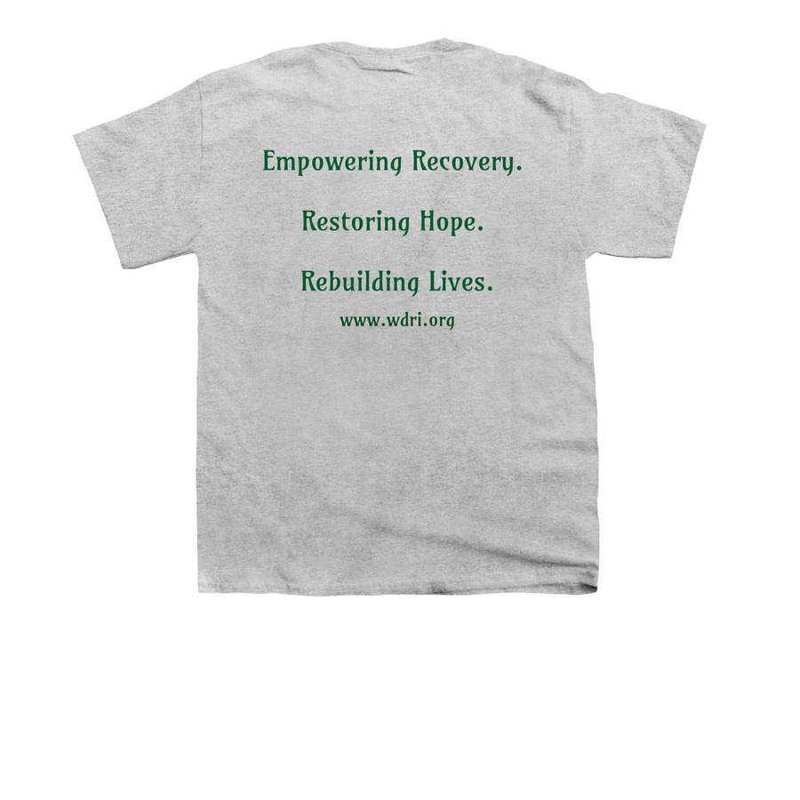 We Do Recover Inc., a Sport Grey Youth Unisex Tee (back-view)