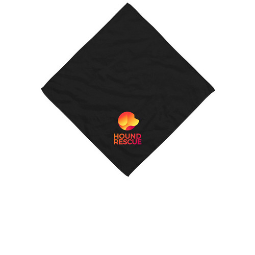Rescue Looks Good on You, a Black Cotton Bandana