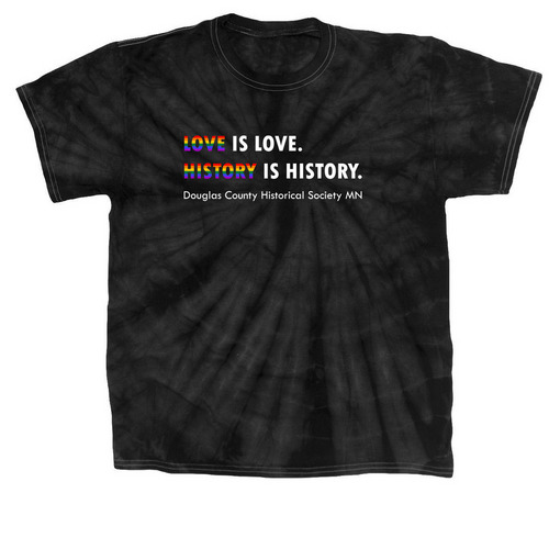 Love is Love. History is History. Tie-Dye, a Black Classic Tie Dye Tee