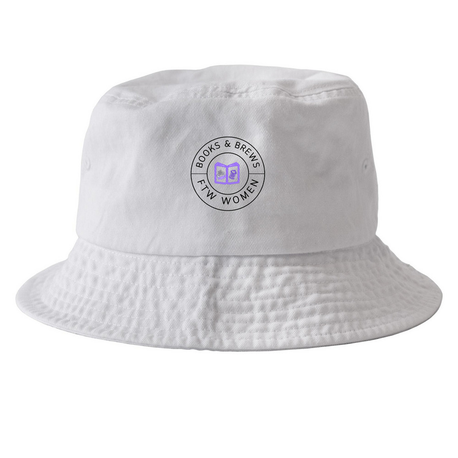 2-Year Anniversary Hat, a White Printed Bucket Hat