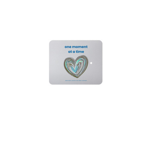 One Moment at a Time Mouse Pad, a White Full Color Mouse Pad