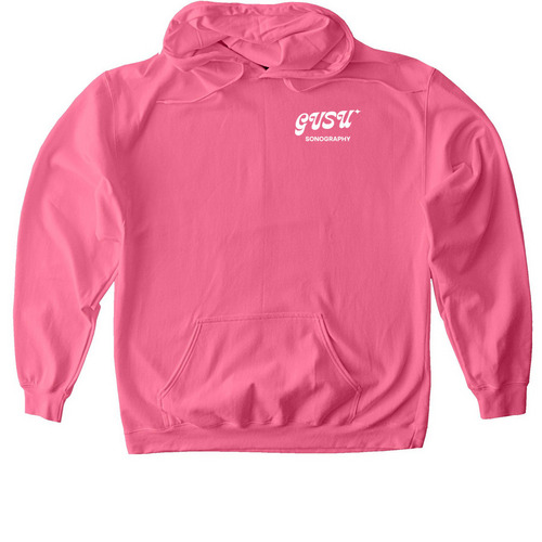 GVSU Sonography, a Pink Lemonade Softstyle Pullover Hoodie