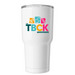 TBCK Foundation Tumbler, a White Insulated Tumbler (back-view)
