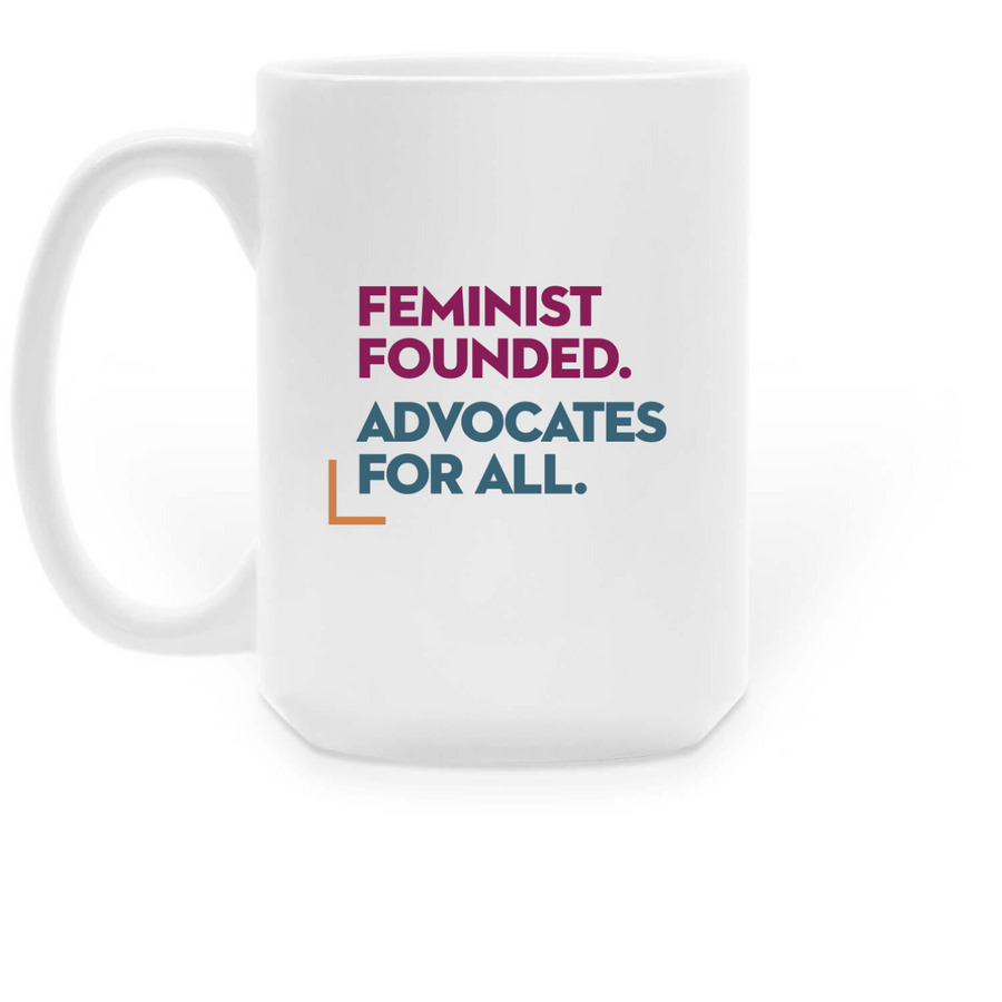 NCLR Large Mug, a White Large Coffee Mug (back-view)