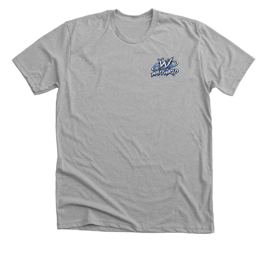 Wattwrld, a Athletic Heather Premium Unisex Tee