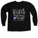 Georgia Cancer Center, a Black Comfort Colors Long Sleeve Tee (back-view)