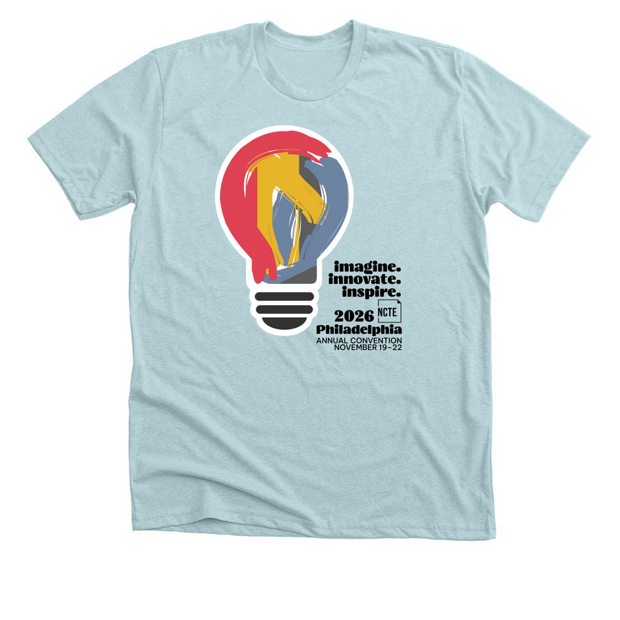 Imagine. Innovate. Inspire., a Heather Ice Blue Premium Unisex Tee