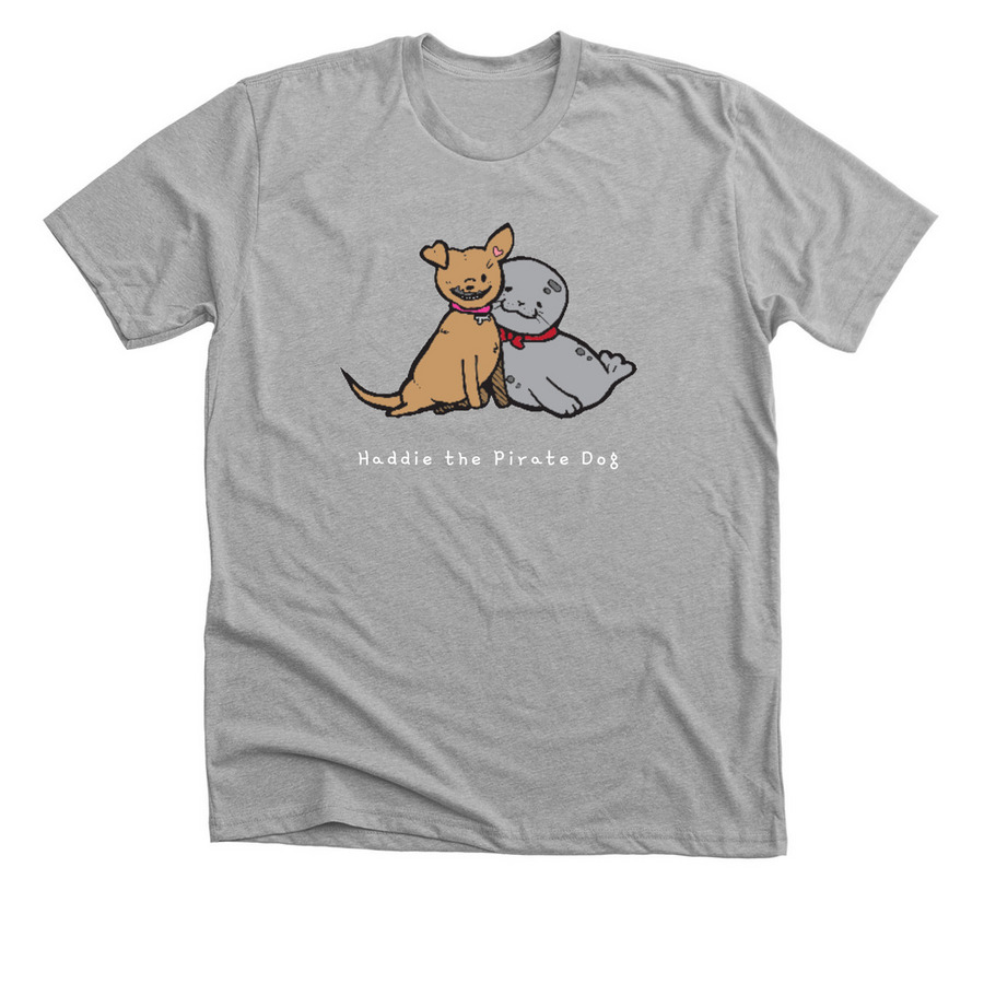 Haddie and her BFF, LSP, a Athletic Heather Premium Unisex Tee