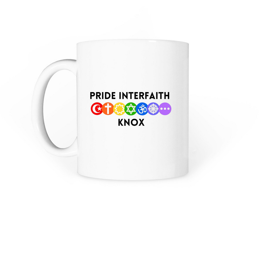 I PUT THE BI IN BIBLE BELT COFFEE MUG, a White Coffee Mug (back-view)