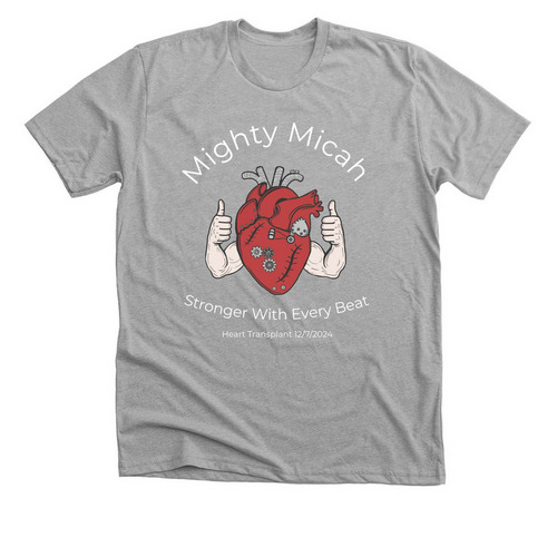 Mighty Micah, a Athletic Heather Premium Unisex Tee
