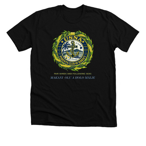 Hawai?i Roots. Navy Pride. One ?Ohana., a Solid Black Blend Premium Unisex Tee