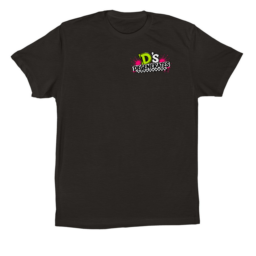 D's Degenerates, a Black Premium Cotton Tee