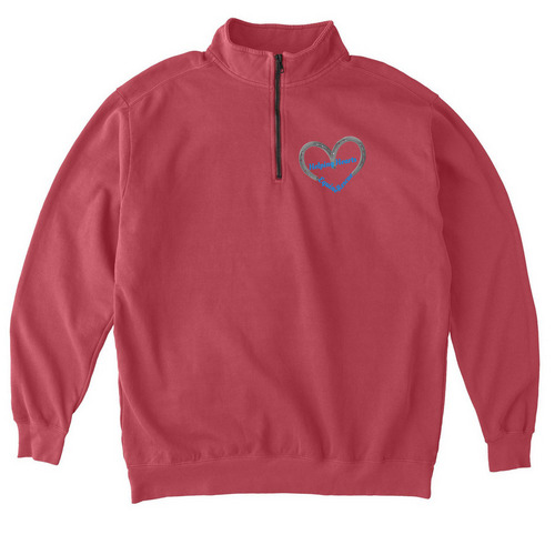 Helping Hearts Christmas Campaign&nbsp;, a Crimson Comfort Colors Quarter Zip Pullover