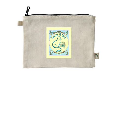 K4P Create-A-Thon Notions Pouch, a Natural 9"x7" Hemp Blend Pouch