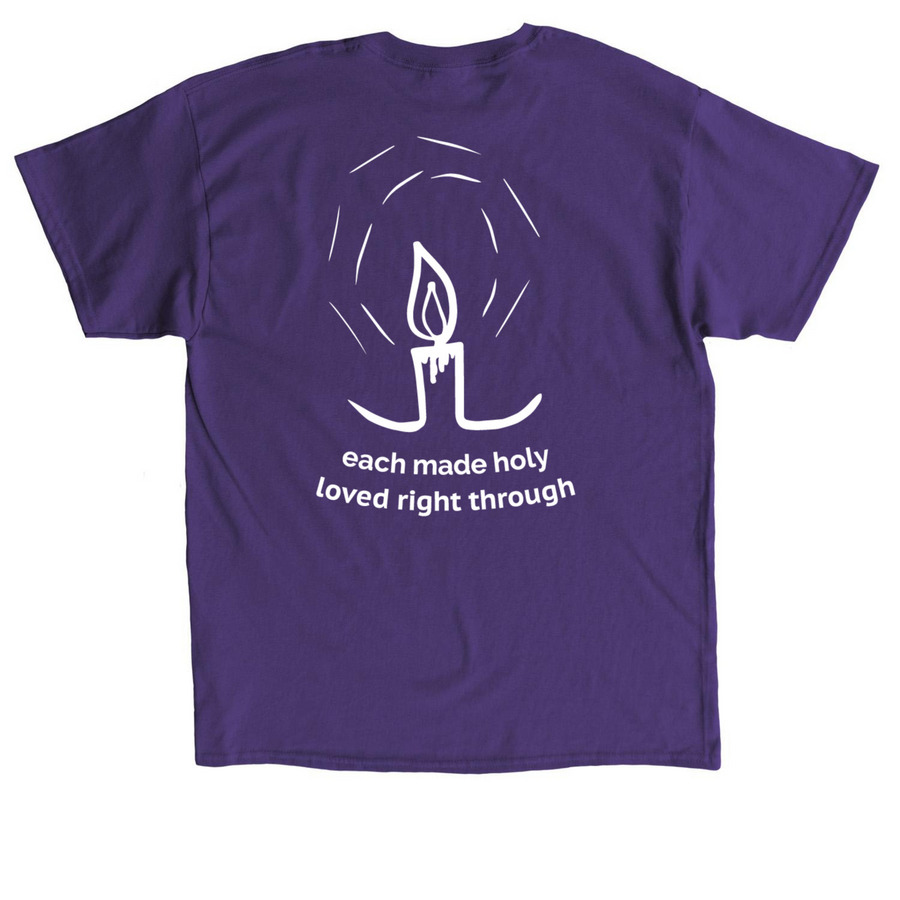 Adult Shirt, a Purple Classic Unisex Tee (back-view)