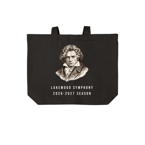LSO Beethoven Tote Bag, a Deep Black Cotton Canvas Tote Bag