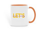 Lets Dream Boldly Mug, a Orange Two-Tone Ceramic Mug