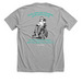 The world becomes stronger&nbsp;, a Athletic Heather Premium Unisex Tee (back-view)