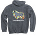Spotlight bucket b!tch, a Dark Heather Pullover Hoodie (back-view)