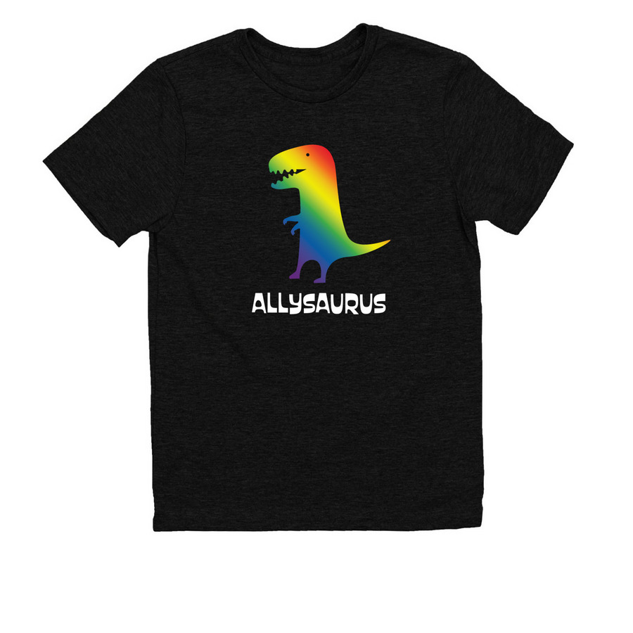 Allysaurus Youth Tee, a Deep Black Allmade Youth Eco Triblend Tee