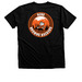 Chest Text / Back Emblem, a Black Heather Premium Unisex Tee (back-view)