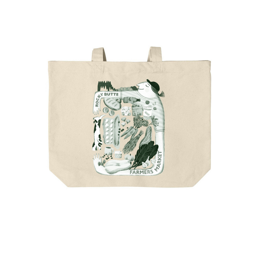 Market Tote, a Natural Cotton Canvas Tote Bag