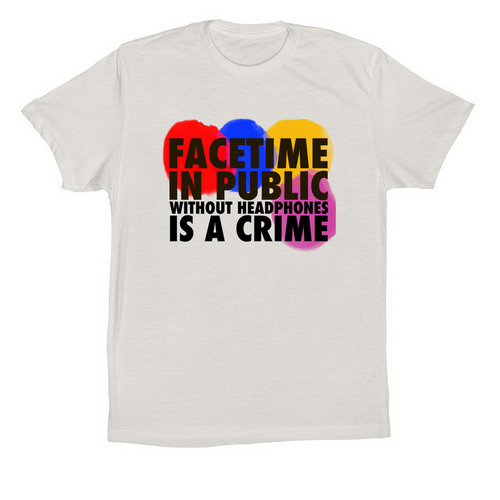 FACETIME IN PUBLIC, a Vintage White Premium Cotton Tee