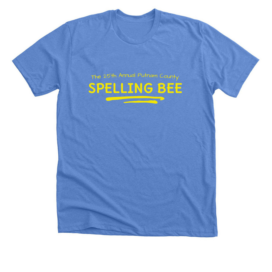 CATS Spelling Bee, a Heather Columbia Blue Premium Unisex Tee