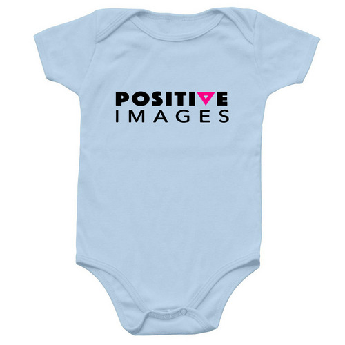 Positive Images Baby Onesie, a Light Blue Infant Onesie